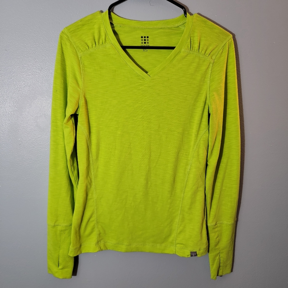 Title Nine Lime Green long sleeve athletic shirt